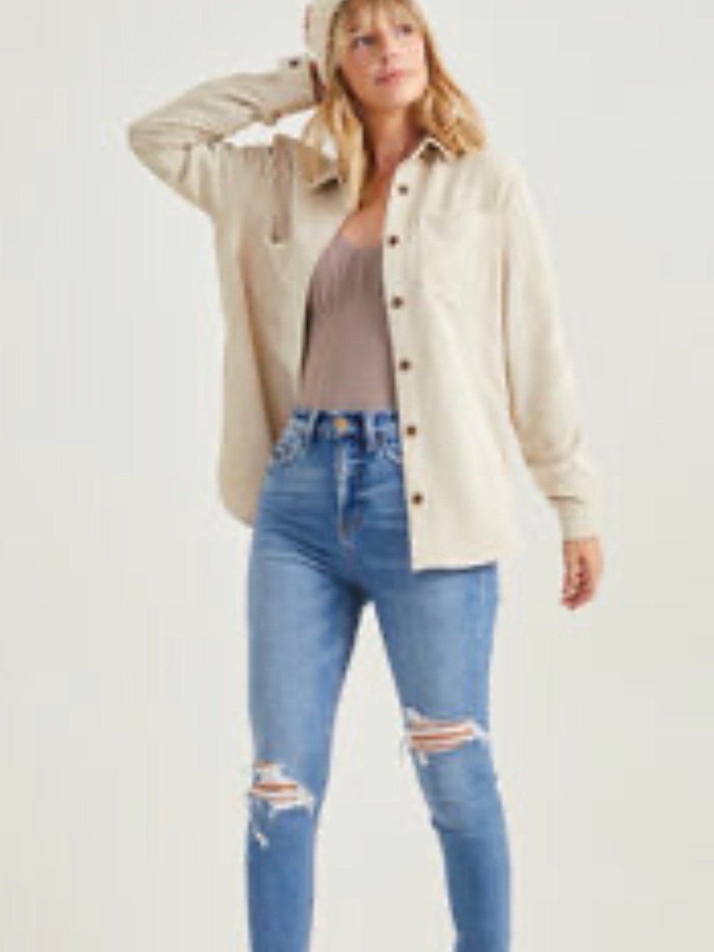 Altar'd State Light Blue Ripped Skinny Jeans